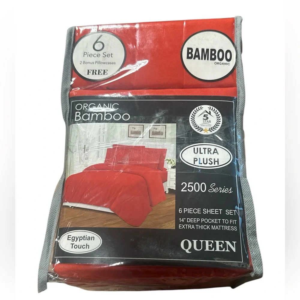 NWT Bamboo Egyptian Touch‎ Deep Pocket 6 Piece Sheet Set,
